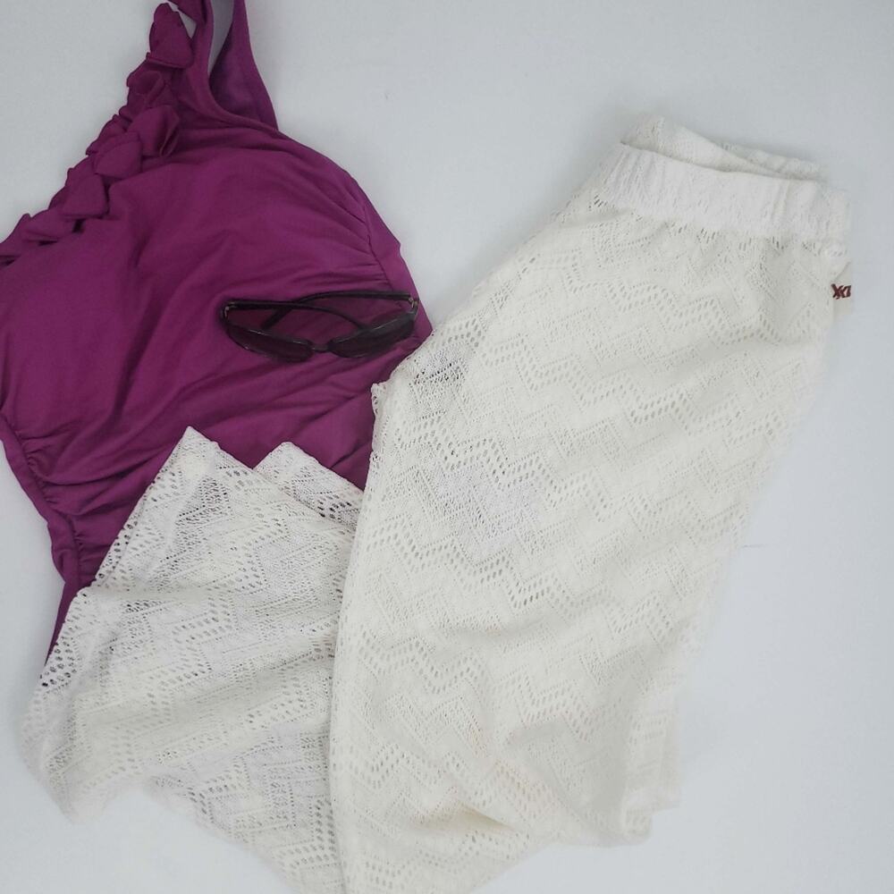 NEW Swim Pants Coverup Ivory Cream Large Coverup Pants for Bathing Suit